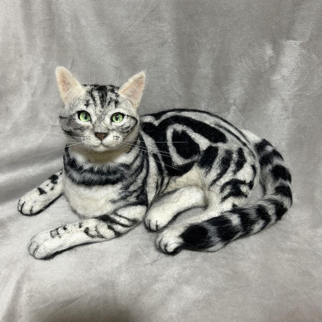 羊毛フェルト 猫