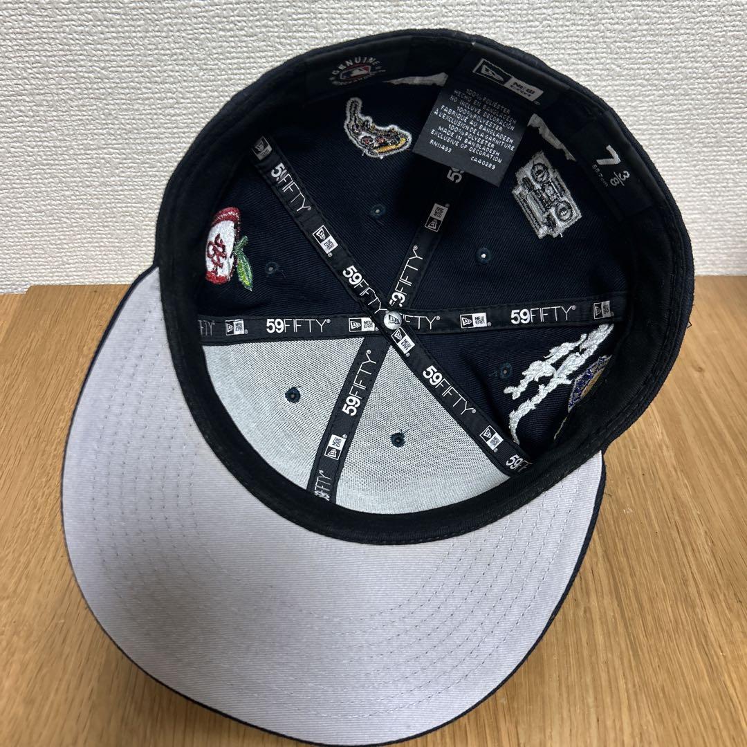 希少　ニューエラ 59FIFTY ヤンキース 自由の女神ネイビー　刺繍　58.7