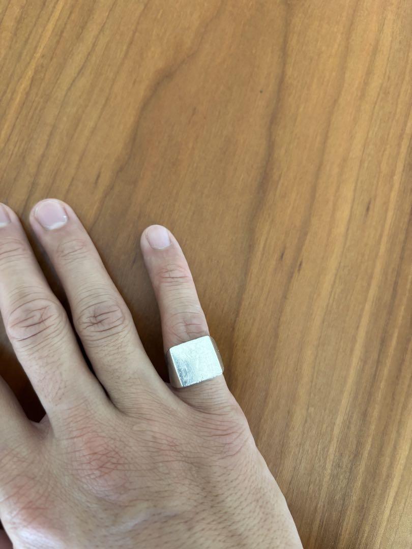 vintage silver ring シグネットリングsignet - メルカリ