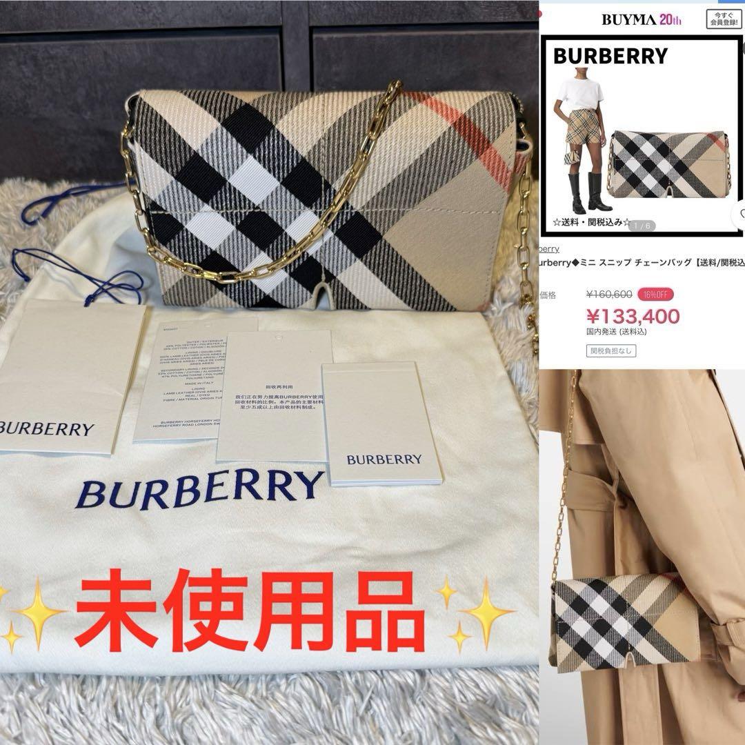 【関税込/国内発】”BURBERRY メタル ロゴ ショルダーバッグ 新作‼️ BURBERRY 8103697スニップ チェーン ショルダーバッグ