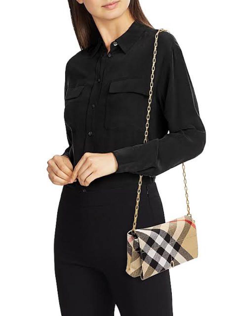 バーバリー レディース ショルダーバッグ 8103697 新作‼️ BURBERRY 8103697スニップ チェーン ショルダーバッグ