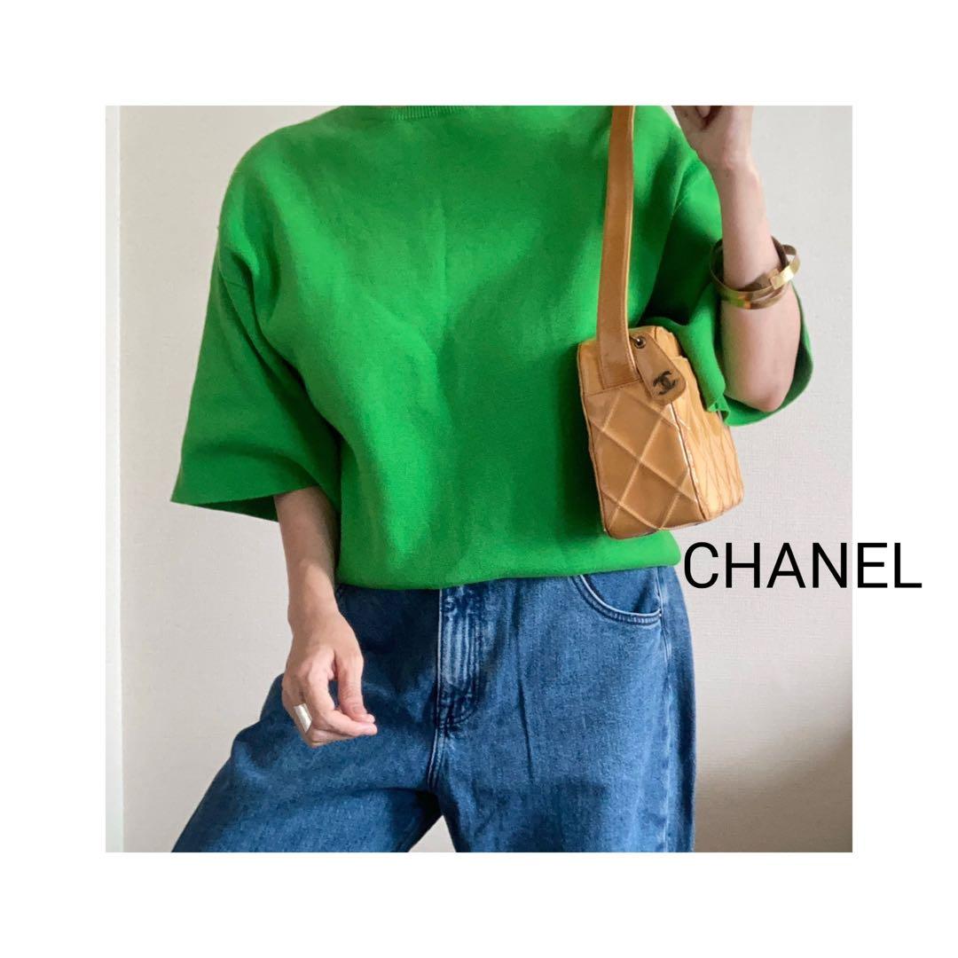 美品♡CHANEL ビコローレ　マトラッセ　ワンショルダーハンドバッグ　エナメル