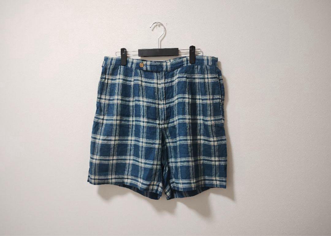 USA製 Ralph Lauren ラルフローレン チェック リネン ショーツ
