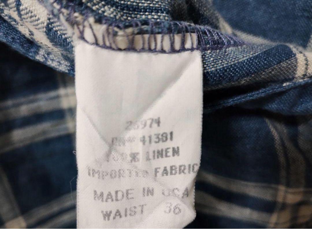 USA製 Ralph Lauren ラルフローレン チェック リネン ショーツ