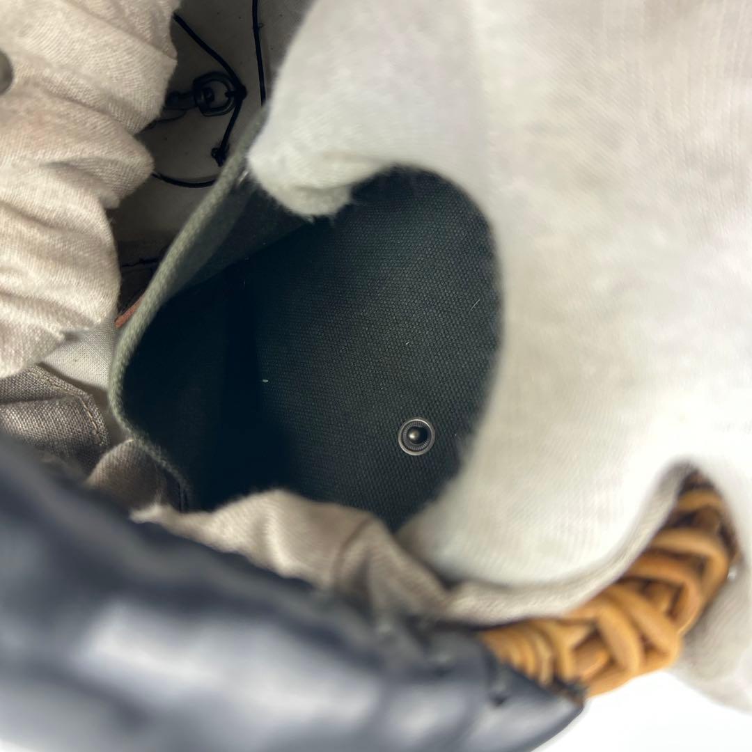 【美品】エバゴス　チョコボール　ハンドバッグ　カゴバッグ　レザー　巾着　ブラック