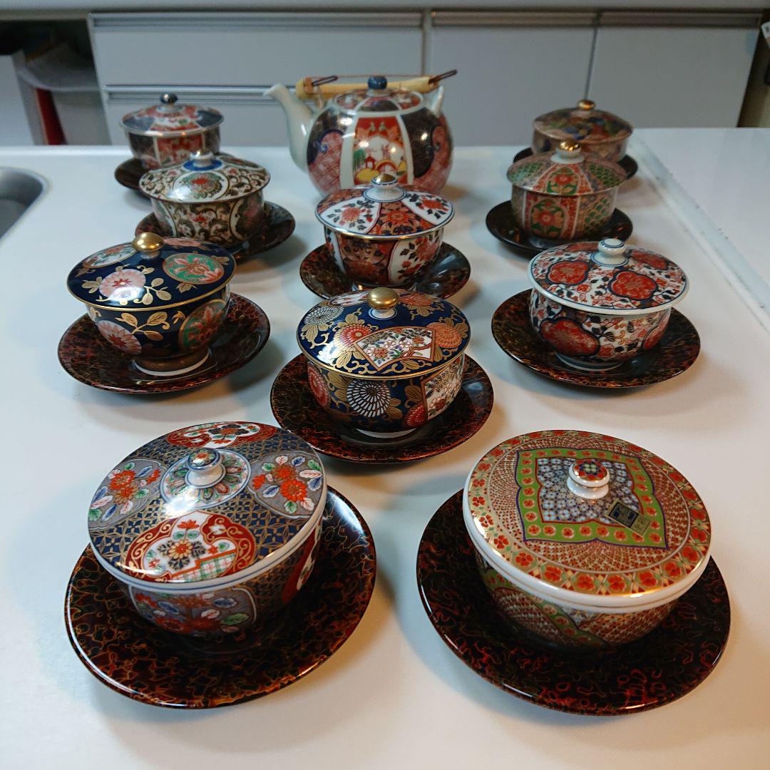 世界最上級有田焼湯呑み茶碗10客、急須、高級茶托10枚セット 世界最上級有田焼湯呑み茶碗10客、急須、高級茶托10枚セット