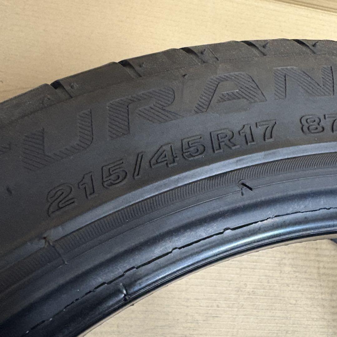 溝多め 215/45R17 ブリヂストン TURANZA T002 中古1本