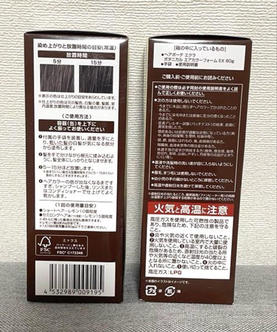 ヘアボーテエクラ ボタニカルエアカラーフォームEX ダークブラウン 【新品】