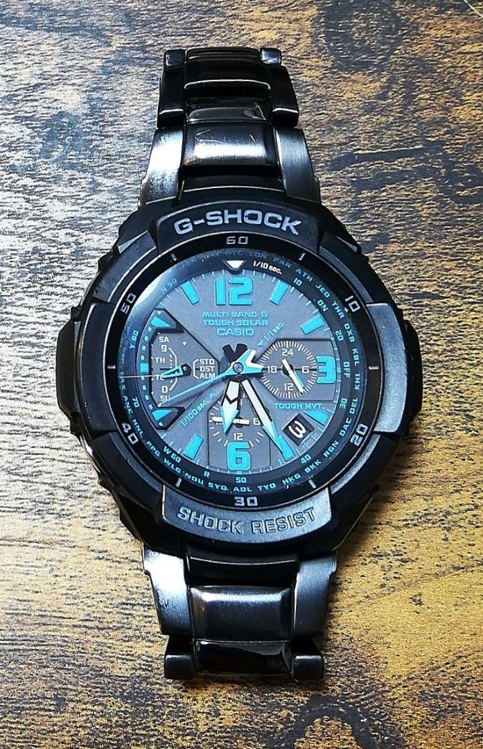 G-SHOCK　Gショック　GW-3000BDスカイコックピット　希少ブルー美品 G-SHOCK Gショック GW-3000BDスカイコックピット 希少ブルー美品