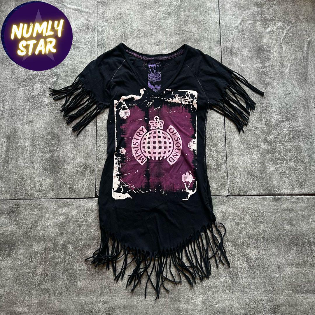 archive grunge punk fringe long Tee y2k