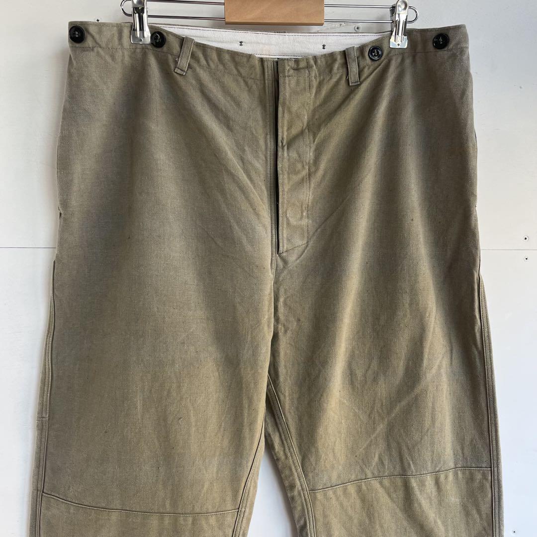 70s 80s ユーロ ヴィンテージ ワークパンツ タンカースパンツ 軍