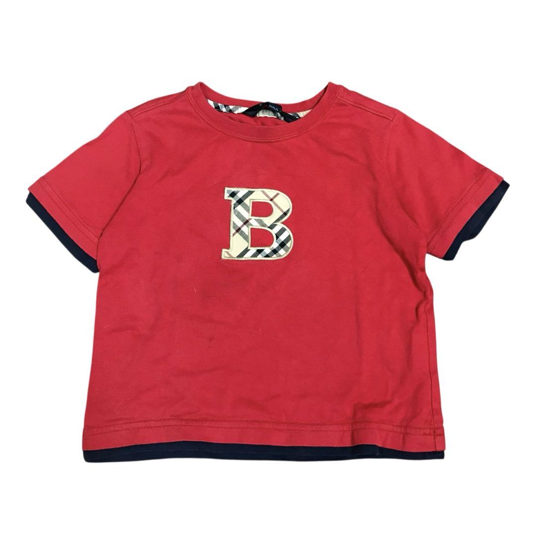バーバリー ロンドン Tシャツ バーバリーロンドン キッズ用半袖Tシャツ ワッペンロゴ ロゴノバ