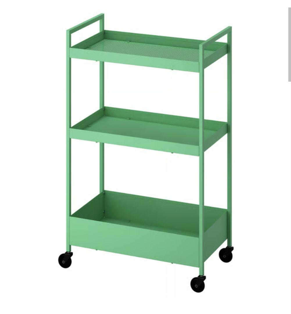 IKEA イケア　新色　ニッサフォース キッチンワゴン　ブライトイエロー IKEA NISSAFORS ニッサフォース ワゴン ライトグリーン - メルカリ