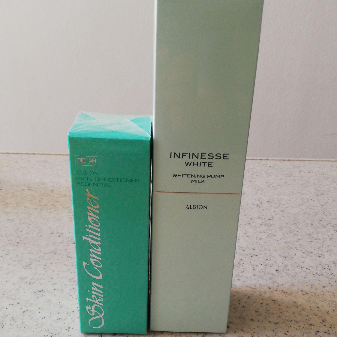アンフィネスホワイトニングパンプミルク200g+スキンコン110ml