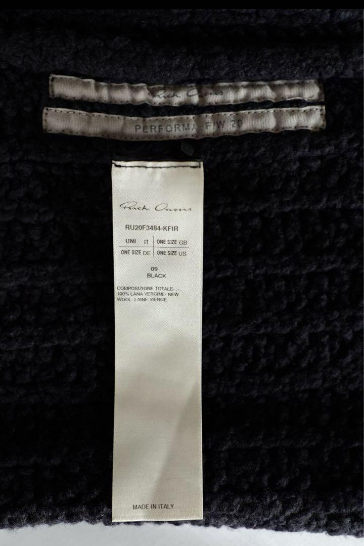 RICK OWENS TUBE SCARF リックオウエンス ネックウォーマー