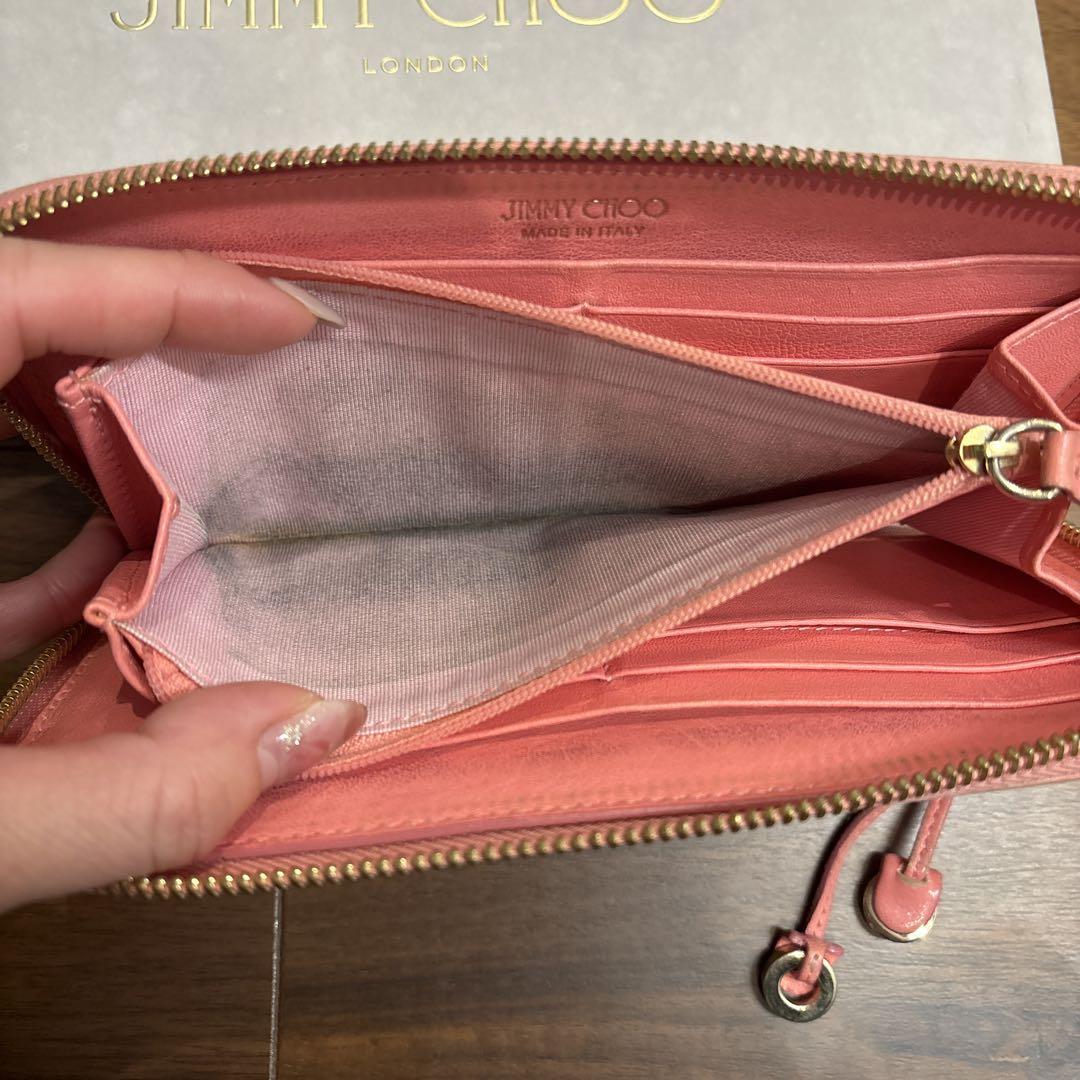 JIMMY CHOO ピンク 星型スタッズ 長財布