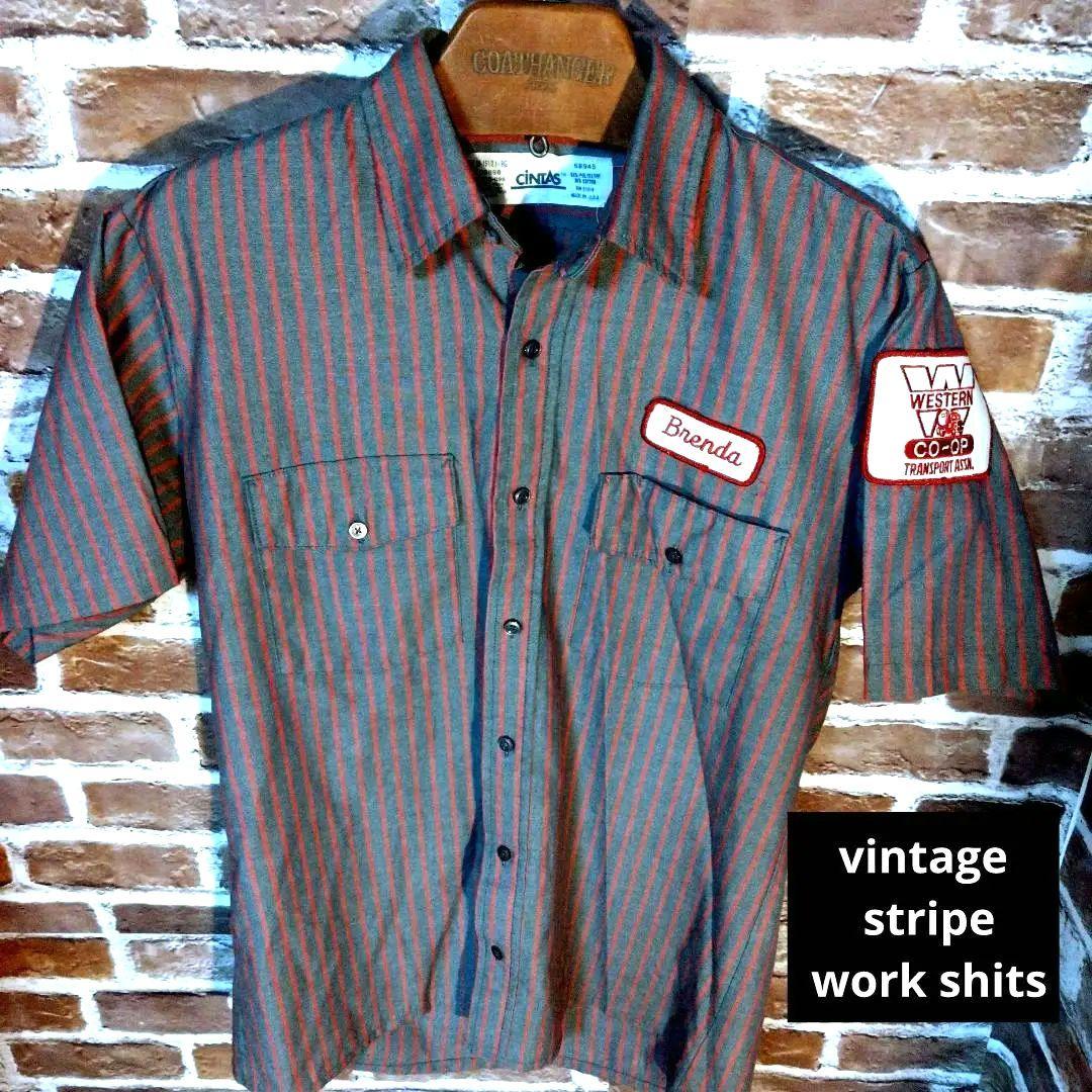 vintage stripe work shits