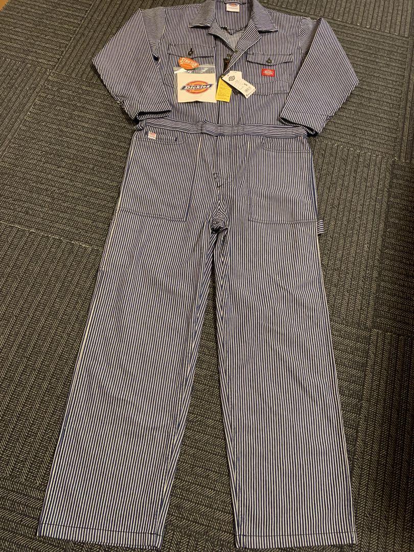 新品 タグ付き Dickies デッキーズ ヒッコリー ツナギ サイズS