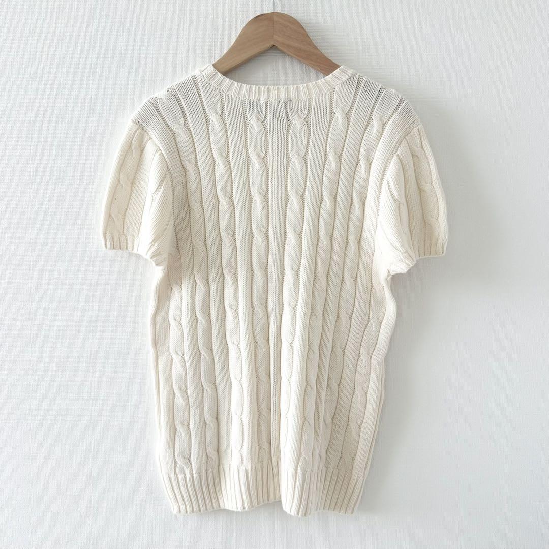 美品✨ラルフローレン ケーブルニット 半袖 ハート M - メルカリ