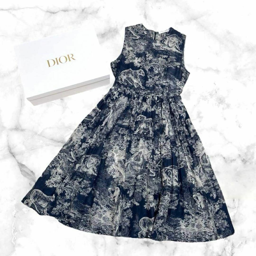 【VIPセール】DIOR (ディオール)トワル ドゥ ジュイ ワンピース 美品】クリスチャンディオール ワンピース 22ss 箱付 総柄