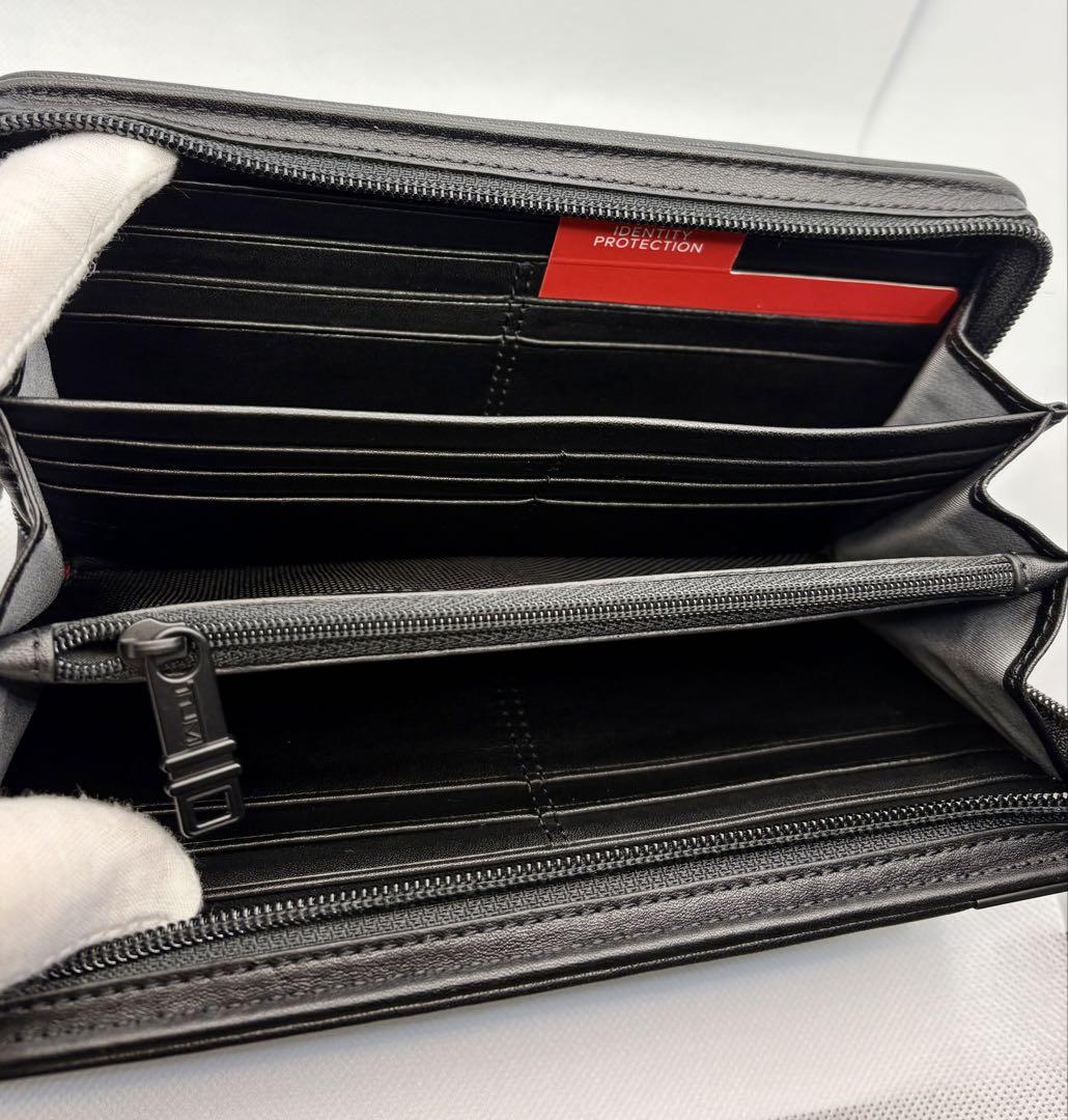 メンズ 長財布 TUMI ナイロン&レザー ラウンドファスナー長財布