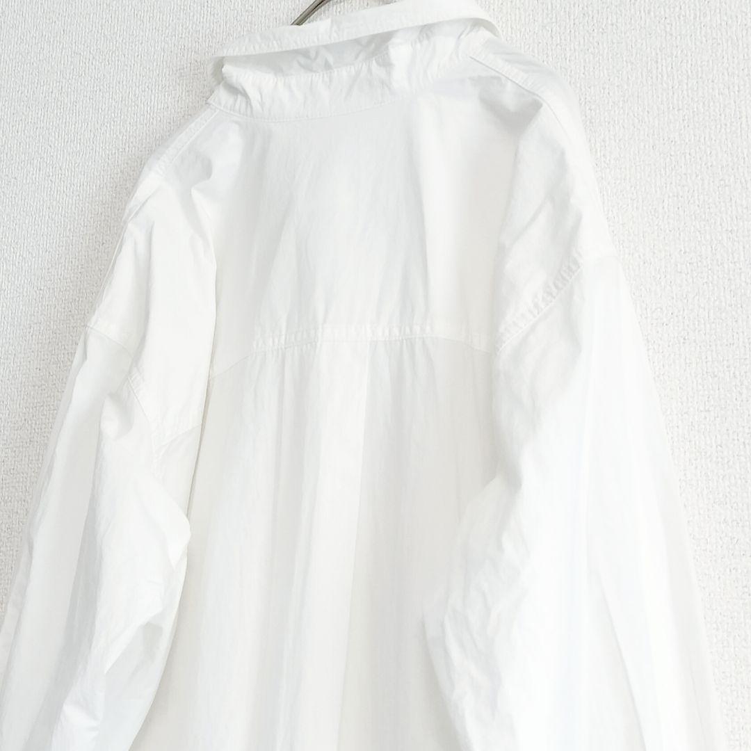 美品 BEARDSLEY ボタンダウン ワッシャー オーバーシャツ 白 FREE