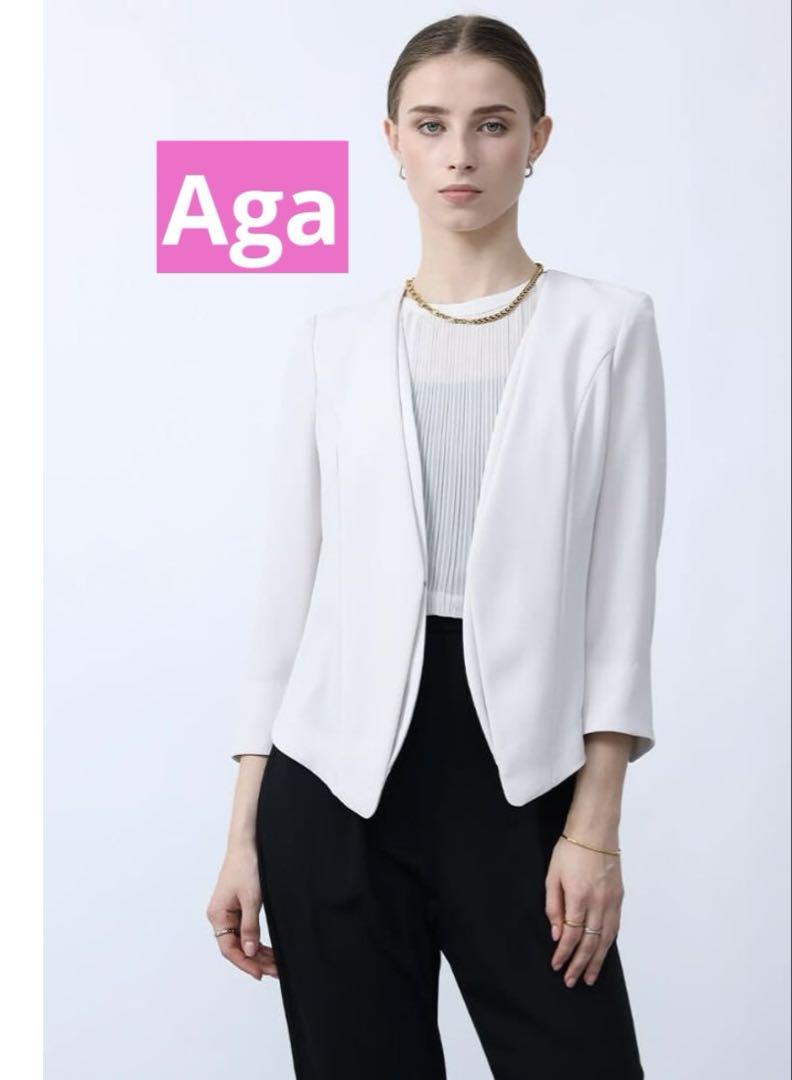 Agaレイヤードラインショートジャケット 未使用品　サイズ9号　定価23000円