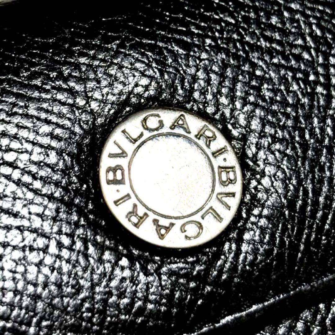 ✨美品✨BVLGARI ブルガリ 黒ブラック　グレインレザー