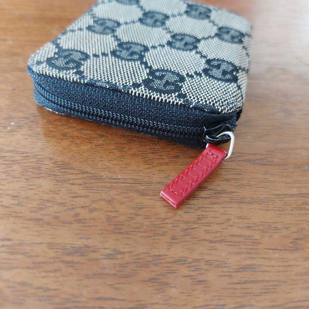 GUCCIグッチ コインケース　GG柄　キャンバス×レザー