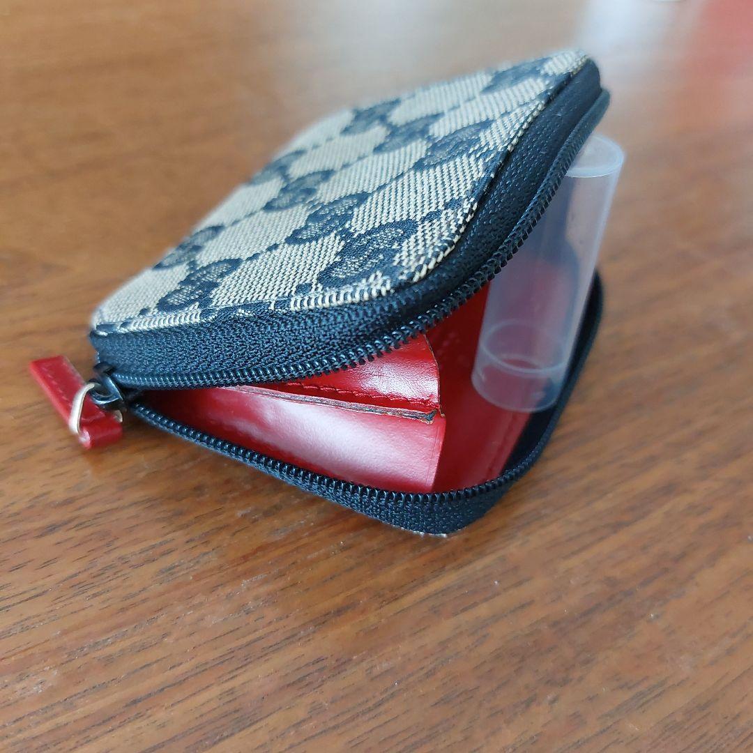 GUCCIグッチ コインケース　GG柄　キャンバス×レザー