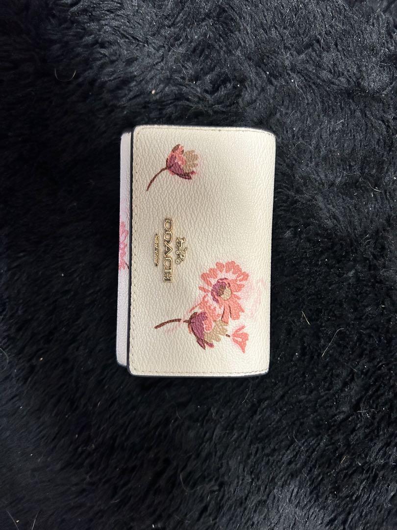 COACH レザーキーケース 花柄 COACH コーチ キーケース コーティングキャンバス レザー