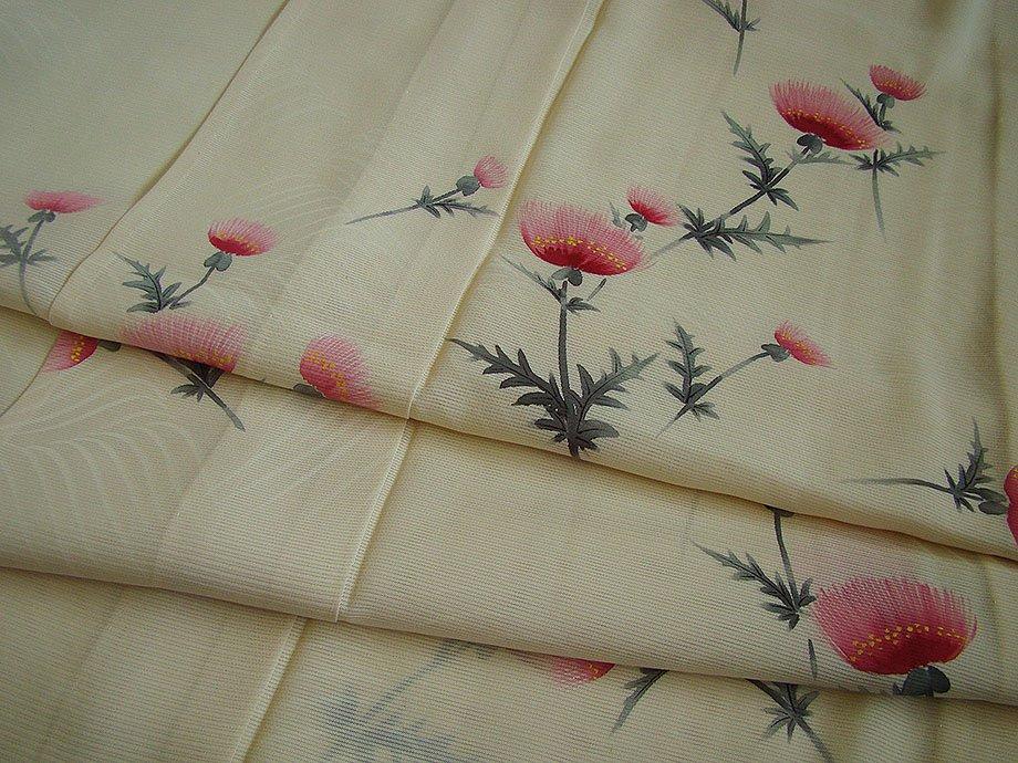 ☆美品 夏物 駒絽 3本絽 附下げ・訪問着(正絹）仕立上り