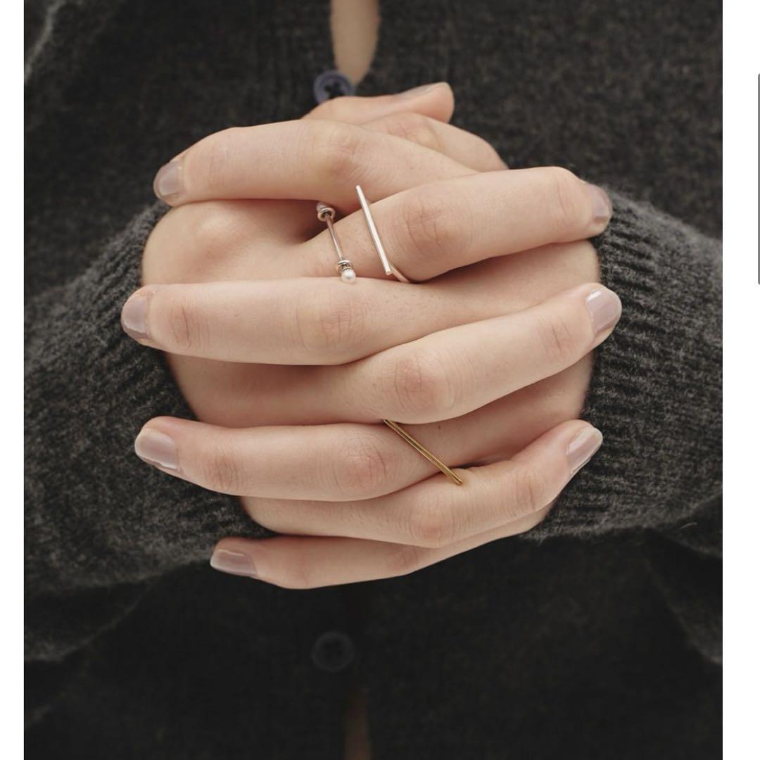 Skinny Pearl Ring 13号