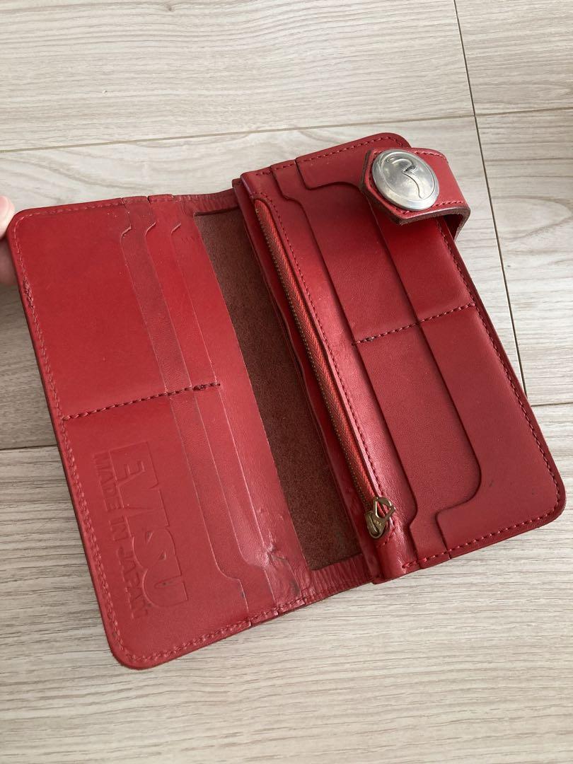 EVISU レザー 長財布 レッド 美品Ω