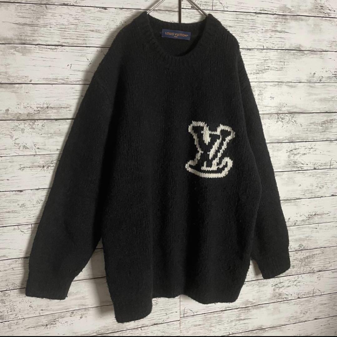 店舗良い ぱんちゃん様専用】 ルイヴィトン LV両面ロゴ ニット セーター トップス