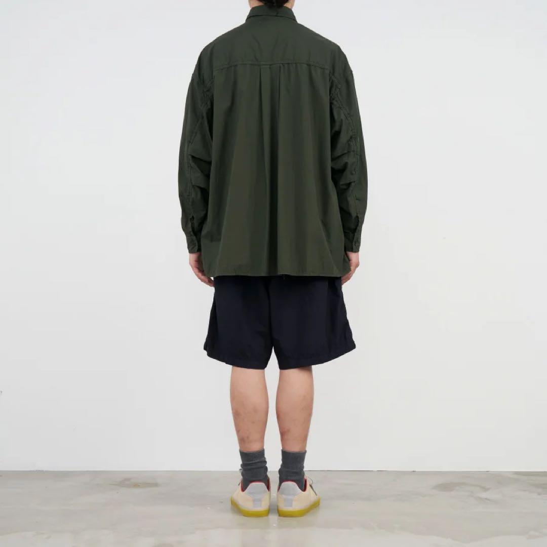 Graphpaper 22SS Garment Dyed Poplin Fatigue Shirt