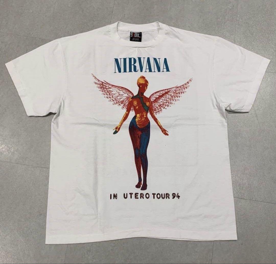 NIRVANA IN UTERO　ニルバーナ 　Tシャツ　 白 送料無料】NIRVANA IN UTERO ライセンス オフィシャル Tシャツ