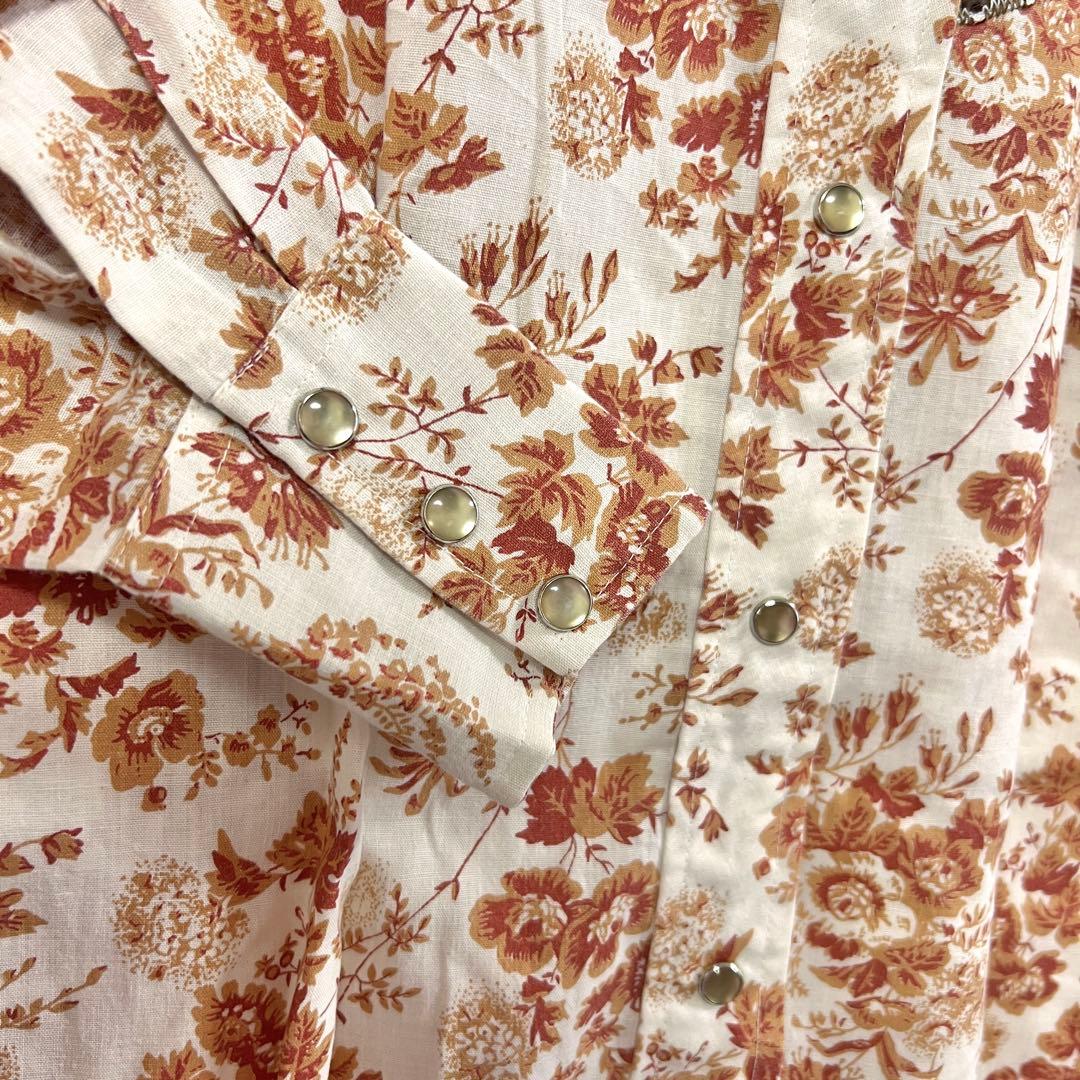 H BAR C 70s USA製 花柄 ウエスタンシャツ / ヴィンテージ H BAR C 70s USA製 花柄 ウエスタンシャツ / ヴィンテージ