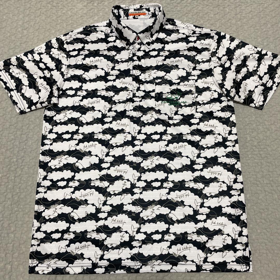 美品 CASTELBAJAC カステルバジャック 半袖ポロシャツ 総柄