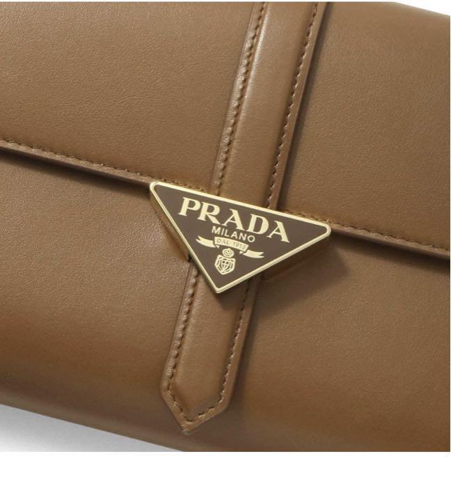 オンラインショップ PRADA VITELLO 完全正規品 コニャック長財布 小物
