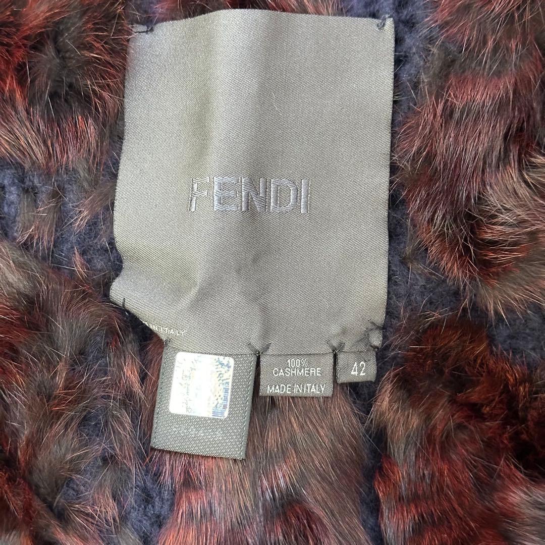 超希少✨FENDI ファー カシミア 刺繍 手編み 紋様 セーター ニット 超希少✨FENDI ファー カシミア 刺繍 手編み 紋様 セーター ニット