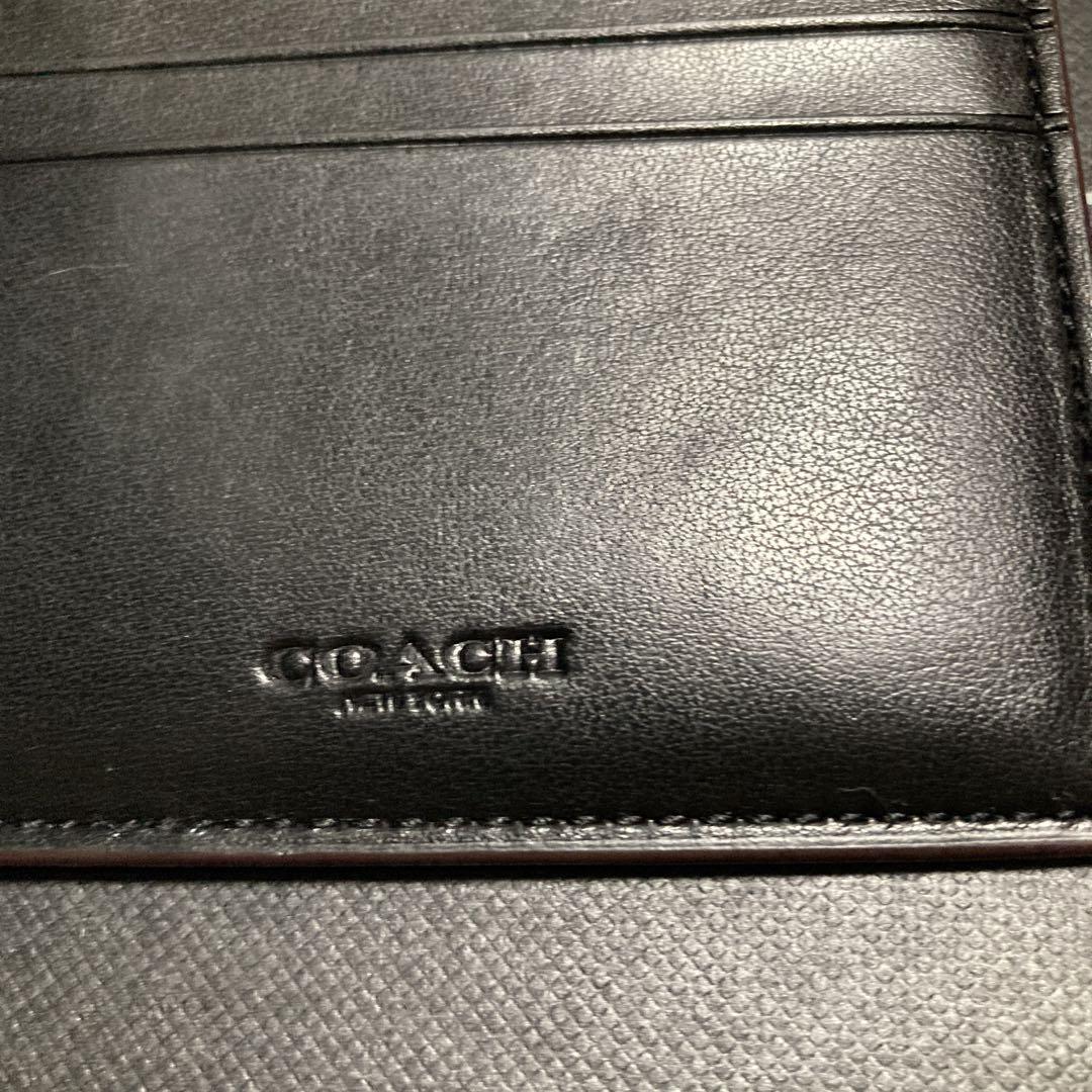 美品☆COACH ブラック 二つ折り財布☆