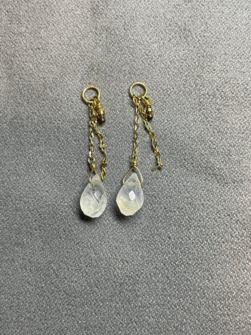 アガット10kピアスチャーム