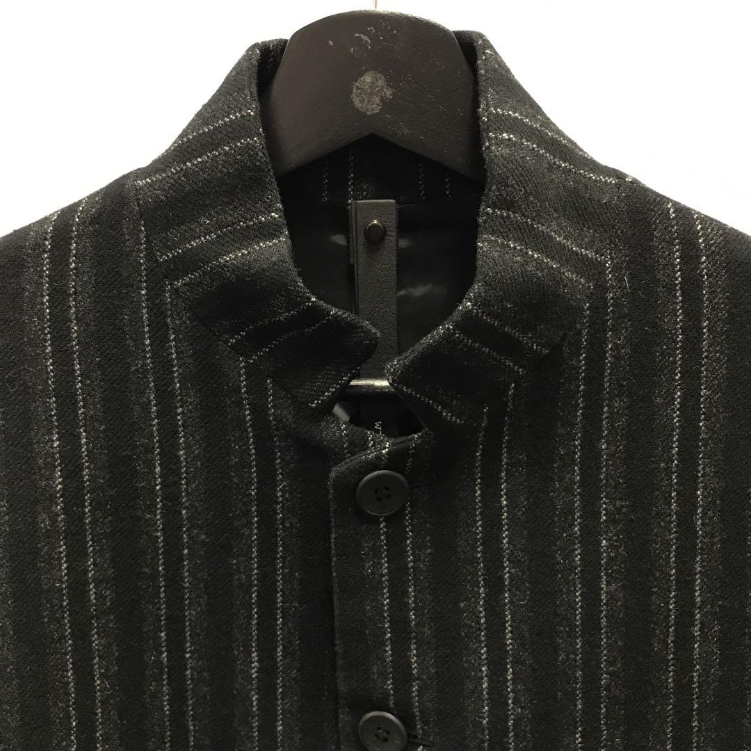 W158 wjk stripe sack jacket テーラード M ブラック