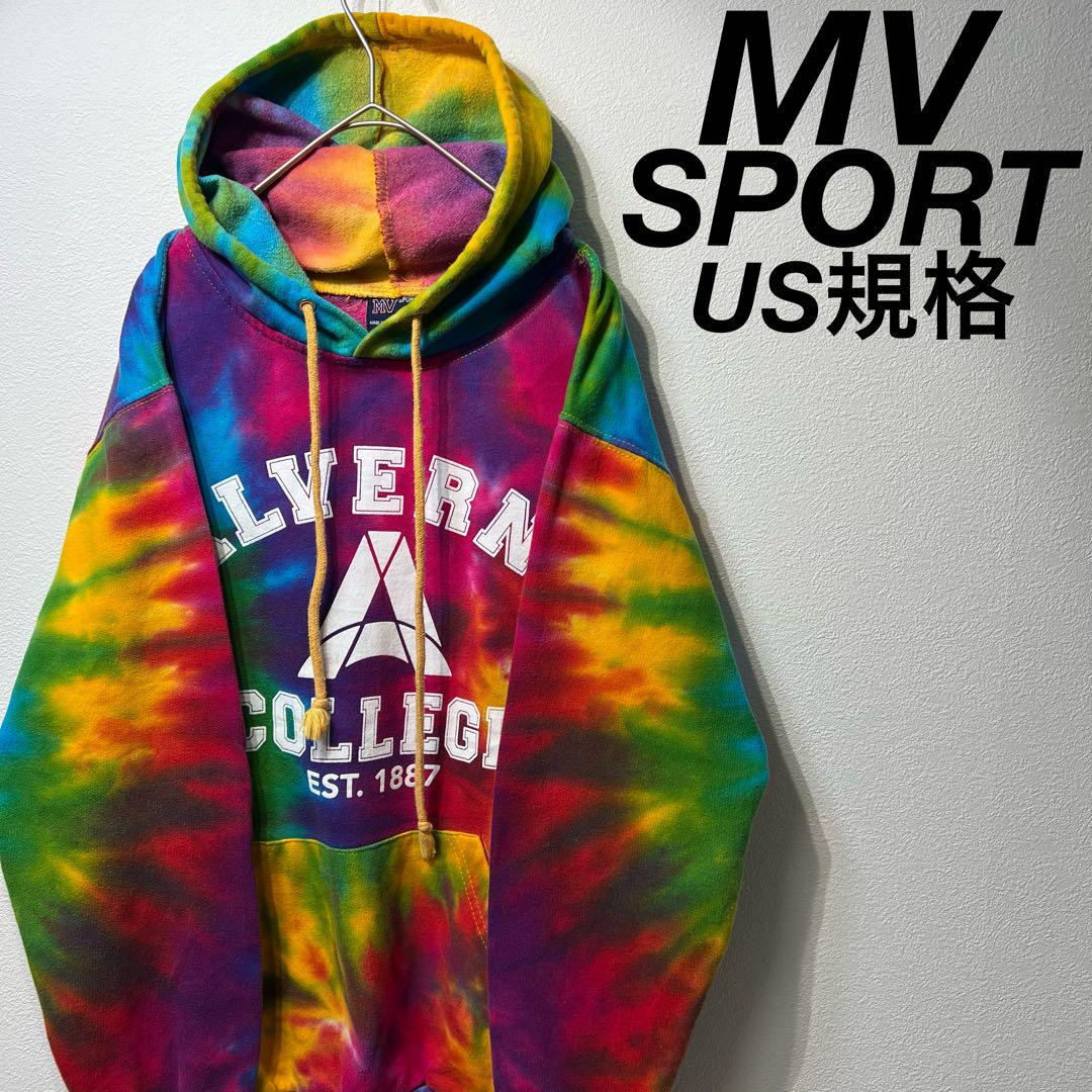 【US規格】 希少 Vintage Sweat タイダイパーカー マルチカラーS
