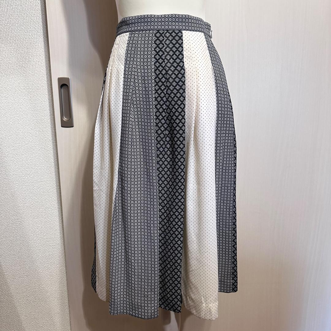 AMACA スカート 幾何学切り替えパターン サイズ38 HR0522M・AMACA