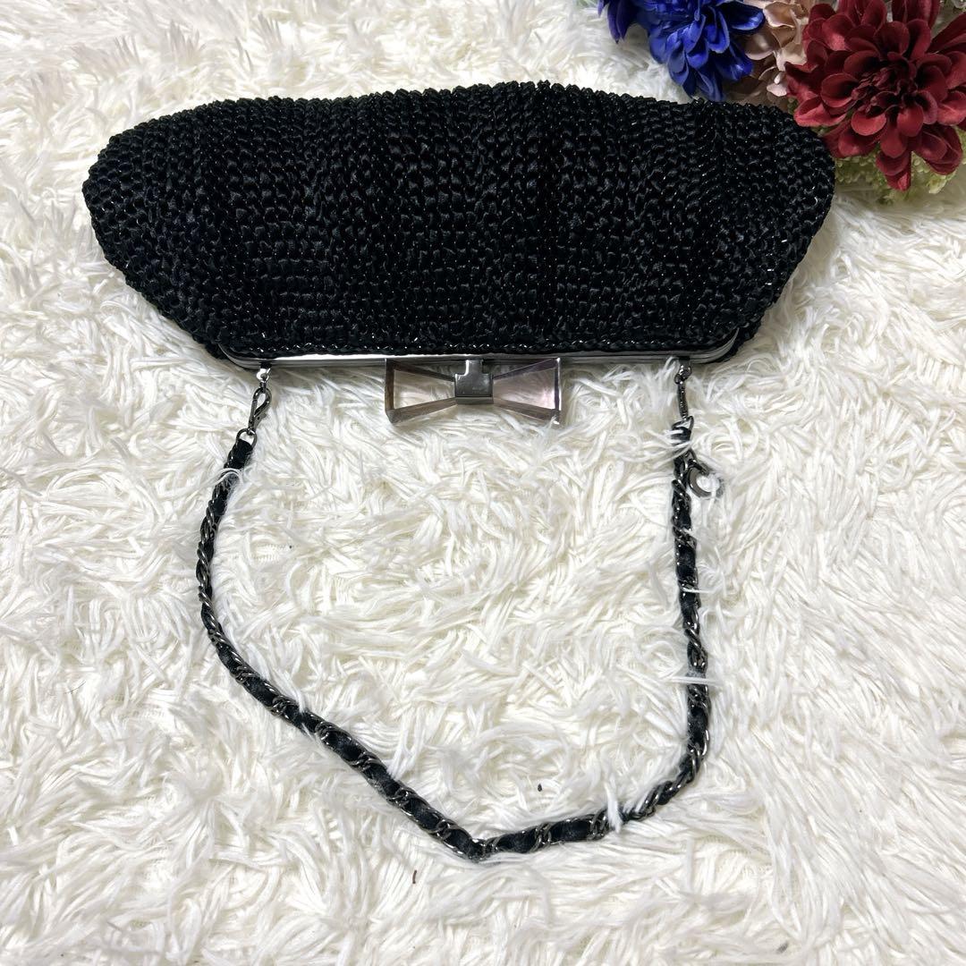 ✨️美品✨ アンテプリマ パーティーバッグ 2way リボン がま口 チェーン ✨️美品✨ アンテプリマ パーティーバッグ 2way リボン がま口