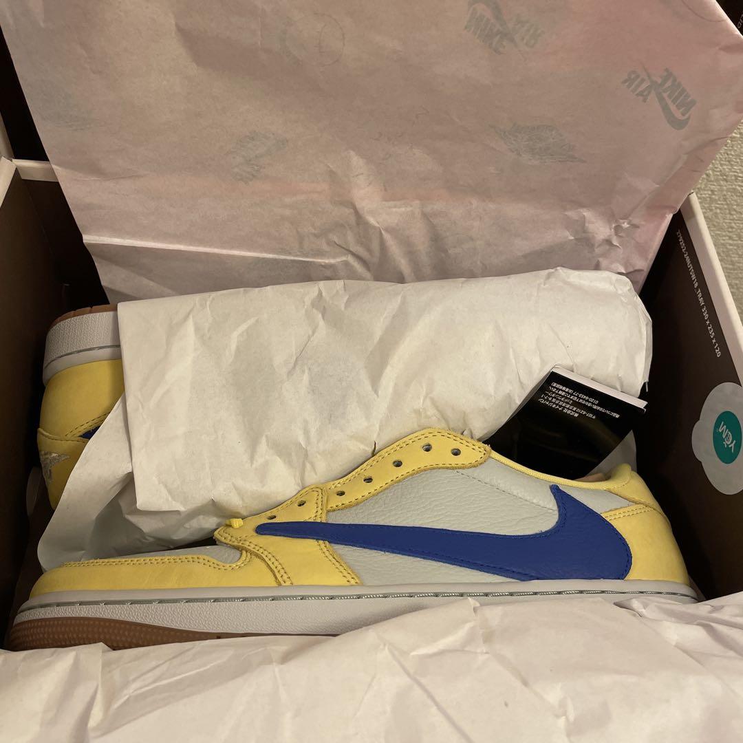 国内正規品⭐︎Travis×Jordan1 low カナリー