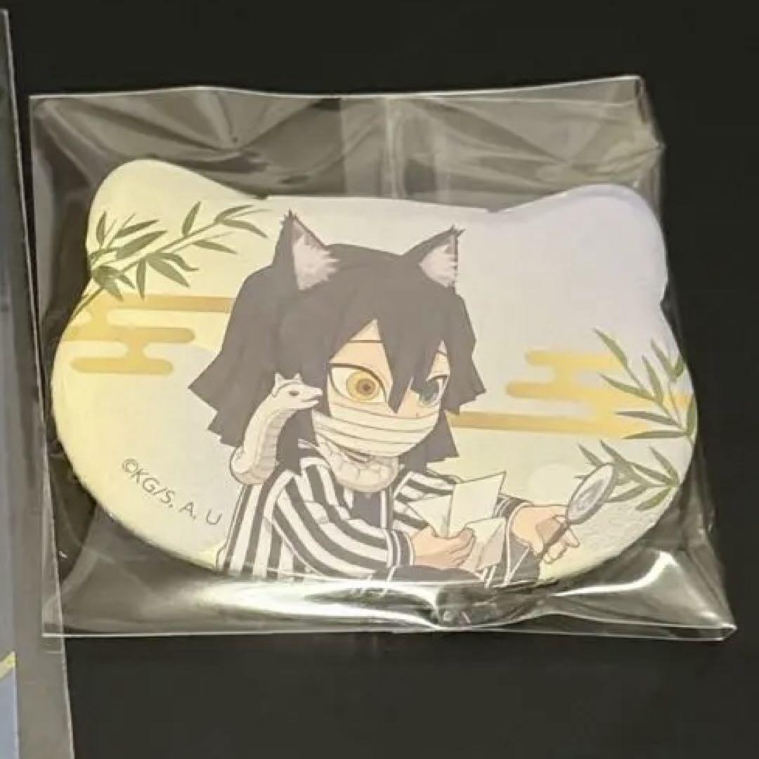 ナンジャ 鬼滅の刃 伊黒 ねこ型 缶バッジ クリアカード ステッカー アクコ ナンジャ 鬼滅の刃 伊黒 ねこ型 缶バッジ クリアカード