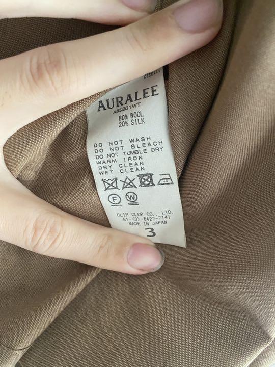 オーラリーAURALEE WOOL SILK TROPICAL セットアップ　M